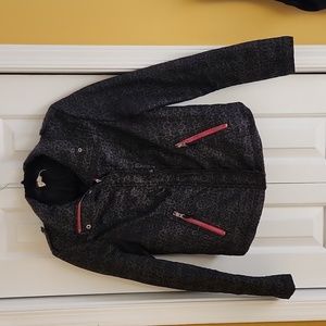 Free People Black & Brown Pop Moto Jacket